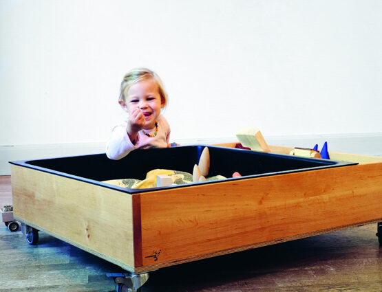 Indoor Sandkasten, fahrbahr mit Deckel (Spielkasten)